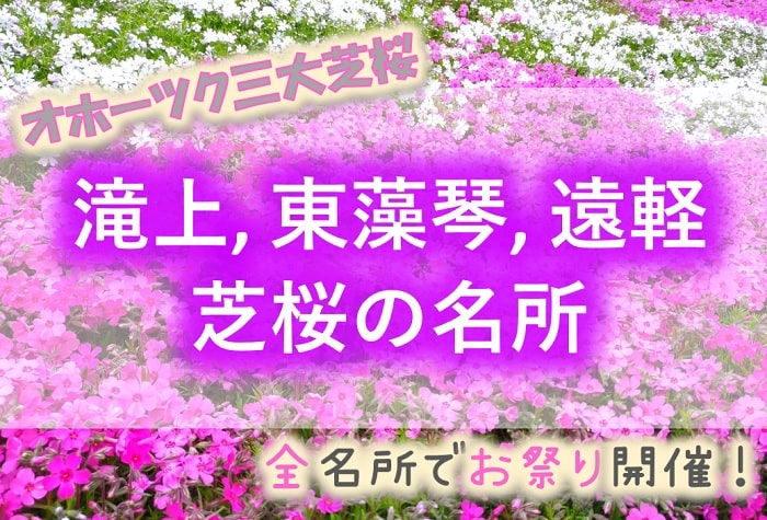 滝上 東藻琴 遠軽 芝桜の名所 見頃や祭り時期は 駐車場ある